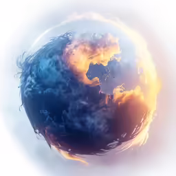 this is a photograph of the inside of a ball of fire