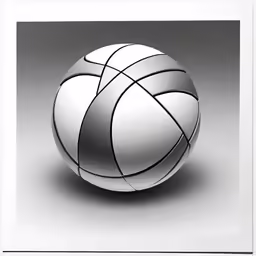 a white ball with a spiral pattern on the inside