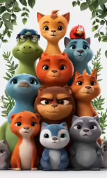 the characters in disney animated film mowg on a white background