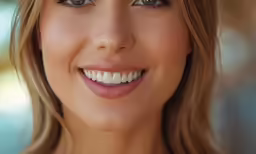 a woman with a pretty smile smiling