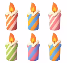the four birthday candles have been cut out of paper