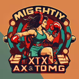 a woman boxing with a giant pair of boxing gloves,a girl wearing boxing gloves and punching her red fists