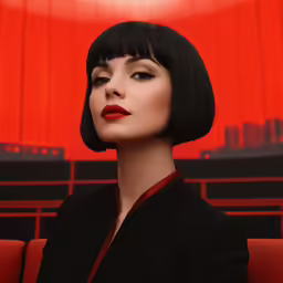 an advertisement for a beauty brand that appears to be for the model