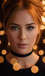 the woman has light on her face