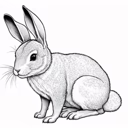 a large rabbit sitting on the ground