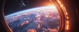 an aerial view of clouds from space