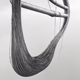 the structure is made up of long pipes