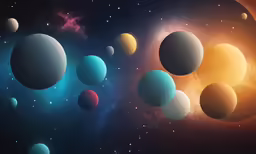 several planets in the outer space