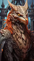 a painting of a creature with big ears,an animal like creature is pictured in a screensaver