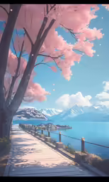a walk way leads to an island next to water