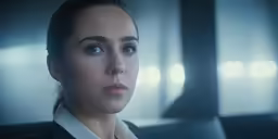 the woman looks down and waits to be served