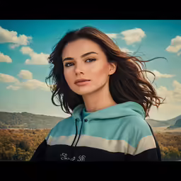 a young woman poses for a portrait in a valley