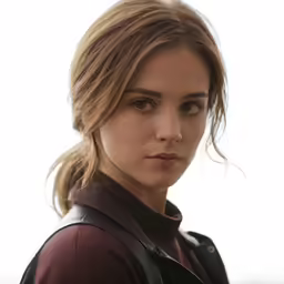 a beautiful young woman wearing a leather jacket