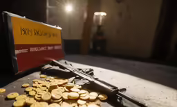 a gun with two magazines and two guns