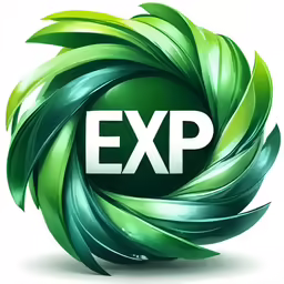 an green ball with the word expo on it