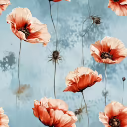the petals of red flowers have large long stems