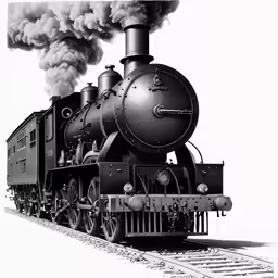 the old fashioned train is traveling down the tracks