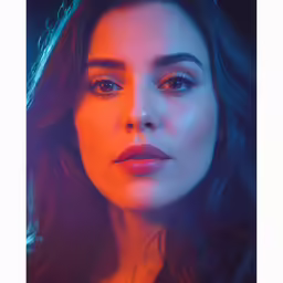 an image of a beautiful young woman with blue eyes