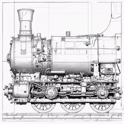 an old steam engine is shown with wire on it