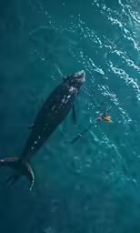 the fish looks like an adult one is holding onto a fishing rod