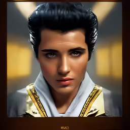 a painting of elvis presley in his costume