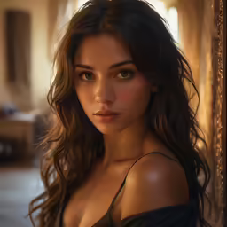 a beautiful woman posing for a picture in the sun