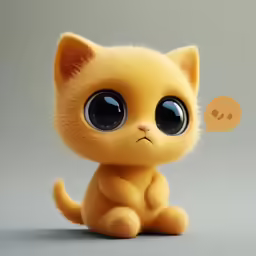 a small yellow toy with big eyes and big eyes