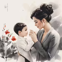 two women wearing white holding a baby in her hand