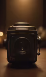 a black camera that is on the table