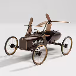 a old model t style car on display