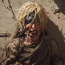 a weird and creepy looking man with hair on
