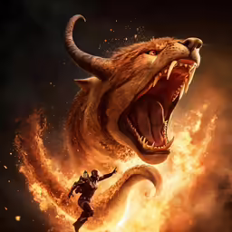 an image of a demon fighting with a demon