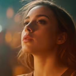 a close up of a person wearing a necklace