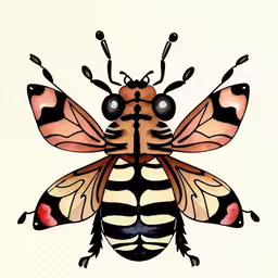 a butterfly with many colors on it