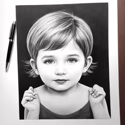 a black and white photograph of a young girl