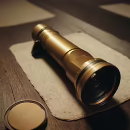 an empty binoculars eyepiece and mirror on the ground