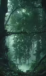 a forest with lots of trees in it