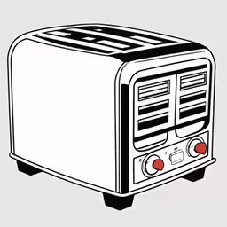 a white toaster is sitting on the ground