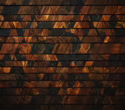 an abstract photo with a triangle shape and some black wood,a close up of a wooden floor with wooden planks
