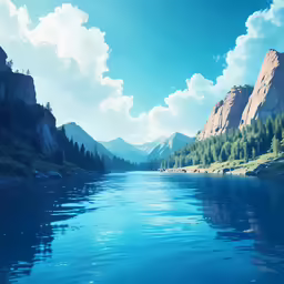 a scenic view of a river from the side