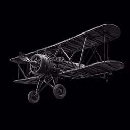 an old plane that is flying in the sky