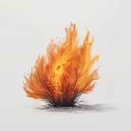a very large fire that is floating in the air