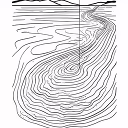 a drawing that has lines on it