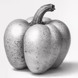 an apple and a mango are in black and white