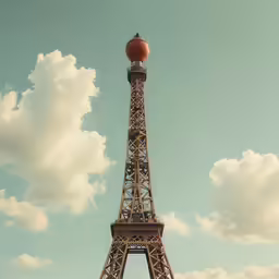 a view of a metal structure in the air