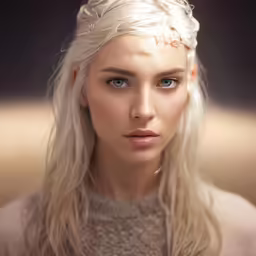 the digital rendering of a blonde haired woman
