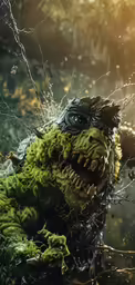 an old creature with sharp teeth in the woods