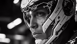 a man with a helmet is on the side