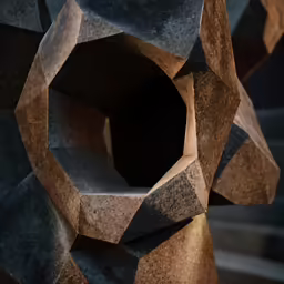 the geometric shapes of concrete are intertwined