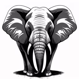 an elephant standing in the dirt with its tusks curled up,an elephant with big tusks standing in the dirt